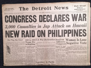 Congress Declares War - The Detroit News 12/08/1941