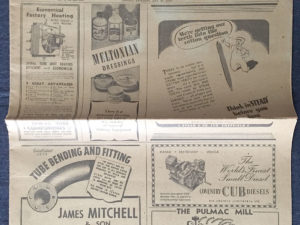 front page of the Overseas Daily Mail from 07/31/1943, reporting on the ouster of Mussolini