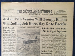 Headline about 3rd and 7th armies occupying reich