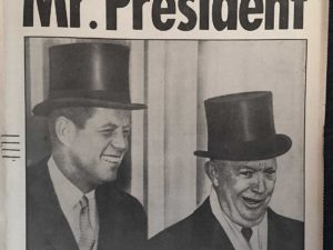 Headline Mr President (Kennedy Inauguration) front page New York Mirror 01/21/1963