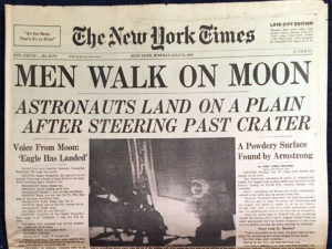 Men Walk On Moon headline New York Times 07/29/1969