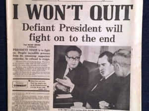 I Won't Quit headline from the Daily Mail 08-01-1974