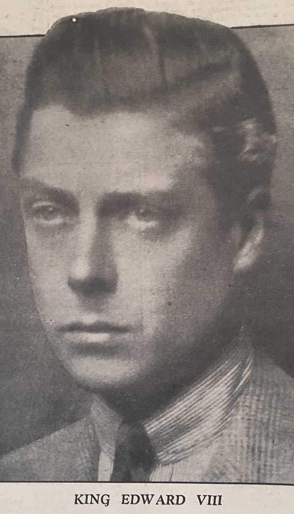 King Edward VIII's face